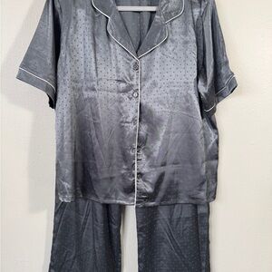 Flora Nikrooz Charcoal Satin Pajama Set